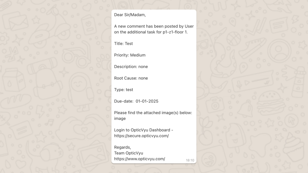 Task-list Comment Alerts